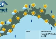 Meteo Liguria, tempo prevalentemente stabile sino a domenica meteo Liguria venerdì 17 ottobre 2025