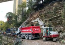 Maltempo Liguria, a Rapallo riaperta via Betti dopo la frana Frana Rapallo