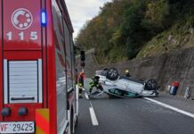 Autostrade, auto si ribalta in A12: diversi feriti tra cui una bambina auto ribaltata A12