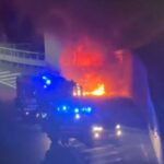 camion a fuoco Genova Aeroporto