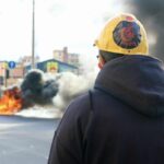 ex Ilva corteo fuochi Genova