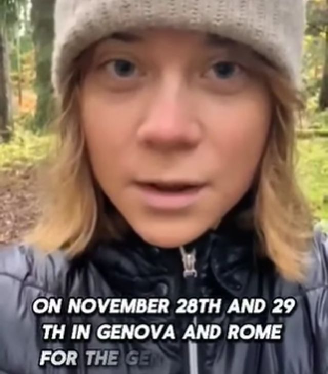 Greta Thunberg a Genova