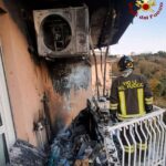 incendio condizionatore via fratelli gazzo pontedecimo