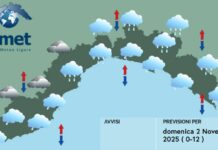 Meteo Liguria, in arrivo temporali anche intensi, scatta l’Allerta Gialla meteo Liguria domenica 2 novembre 2025