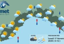 Meteo Liguria, migliora il tempo ma calano le temperature meteo Liguria lunedì 17 novembre 2025