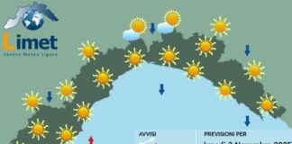 Meteo Liguria, torna il sole e il clima più mite meteo Liguria lunedì 3 novembre 2025