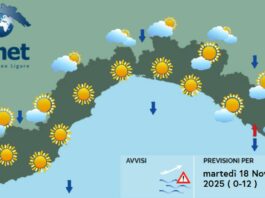 Meteo Liguria, torna il cielo sereno ma calano le temperature meteo Liguria martedì 18 novembre 2025
