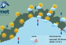 Meteo Liguria, tempo più stabile ma temperature ancora in calo meteo liguria martedì 25 novembre 2025