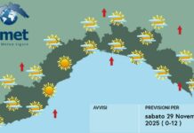 Meteo Liguria, aumentano le nuvole in serata, domenica peggiora meteo Liguria sabato 29 novembre 2025