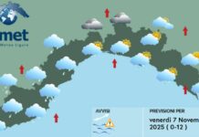 Meteo Liguria, veloce perturbazione sulla Liguria, migliora nel week end meteo Liguria venerdì 7 novembre 2025