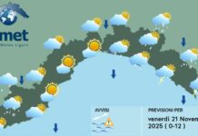 Meteo Liguria, nuvolosità in aumento con freddo e neve sui rilievi meteo Liguria venerdì 21 novembre 2025