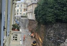Maltempo a Genova, sgomberata nella notte la frana di Pegli Pegli via Nicoloso da Recco Genova frana