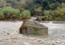 Maltempo a Genova, a Serra Riccò distrutto il guado di Mainetto Serra Riccò guado mainetto crollato