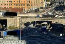 Genova, tre Tir in Sopraelevata in rapida sequenza Sopraelevata TIR