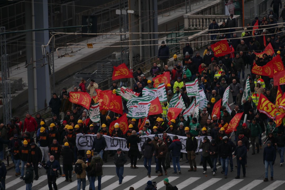 Corteo lavoratori ex Ilva