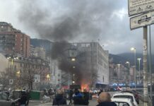 Genova, tensioni prima di Genoa-Inter: mezzi a fuoco fuori dal Ferraris