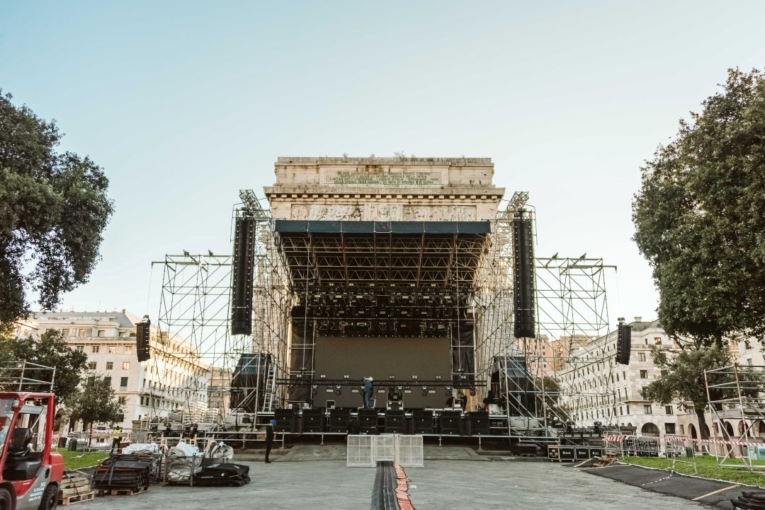 Palco piazza della Vittoria Capodanno 2026
