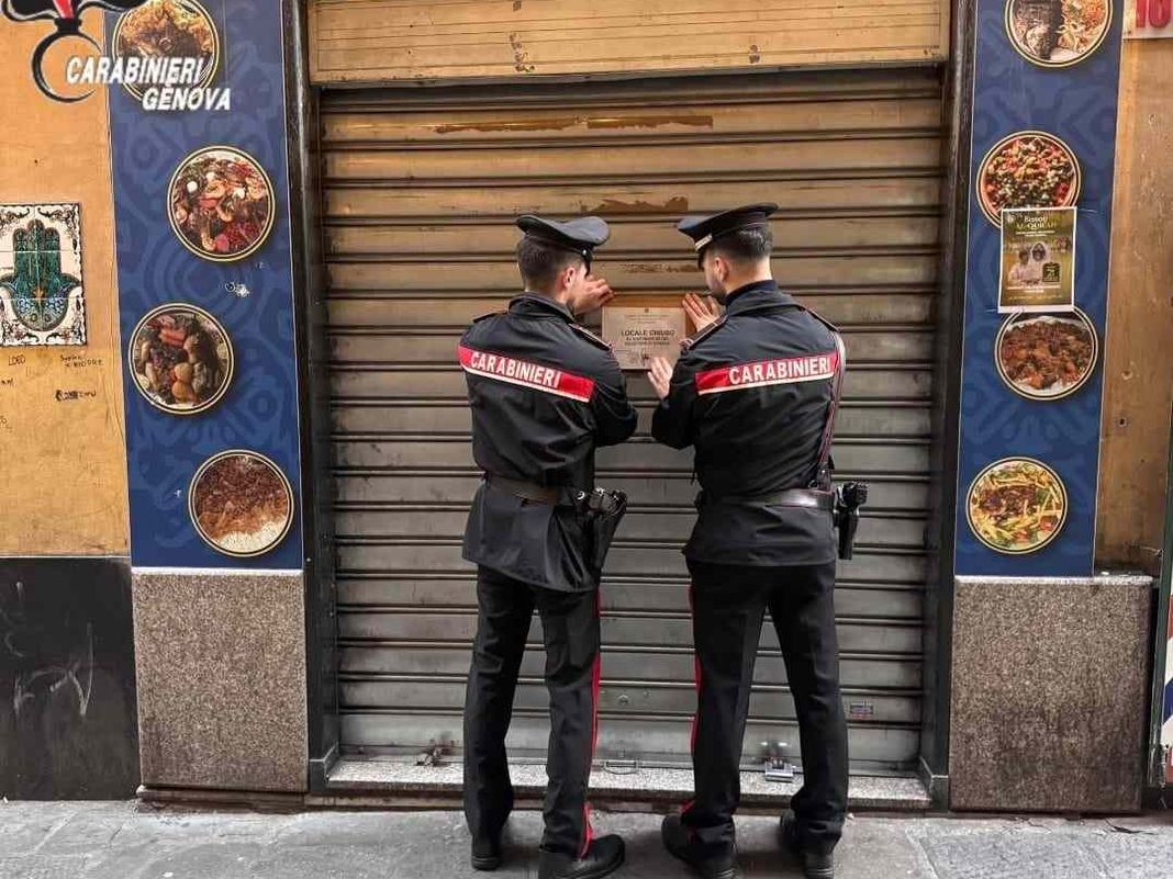 carabinieri locale chiuso via prè genova