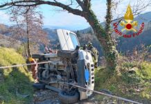 Ceranesi, fuoristrada si ribalta, feriti due 80enni ceranesi incidente fuoristrada