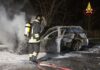 Altare, auto in fiamme vicino al casello dell’autostrada A6 Savona-Torino incendio auto altare savona