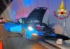 Supercar si schianta sulla A26, arrivano i vigili del fuoco Masone incidente a26 porsche gt3