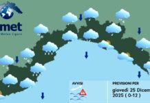Meteo Liguria, maltempo anche nella giornata di Natale meteo Liguria giovedì 25 dicembre 2025