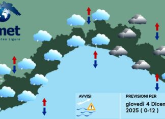 Meteo Liguria, ancora nuvole e pioggia, neve sui rilievi meteo Liguria giovedì 4 dicembre 2025