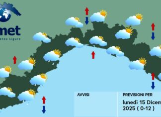 Meteo Liguria, aumentano le nuvole, peggiora domani e torna il freddo meteo Liguria lunedì 15 dicembre 2025