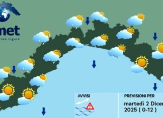 meteo Liguria martedì 2 novembre 2025