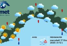 Meteo Liguria, graduale miglioramento ma restano le nuvole meteo Liguria mercoledì 17 dicembre 2025