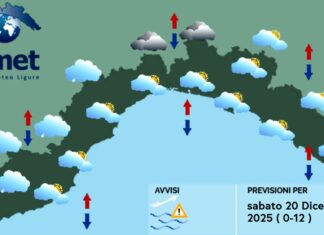 meteo liguria sabato 20 dicembre 2025