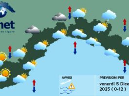 Meteo Liguria, graduale miglioramento e temperature in aumento meteo Liguria venerdì 5 dicembre 2025