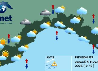 Meteo Liguria, graduale miglioramento e temperature in aumento meteo Liguria venerdì 5 dicembre 2025
