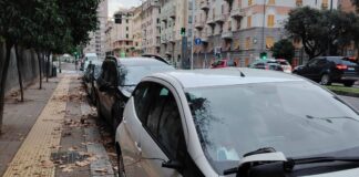 Sampierdarena, strage di specchietti nella notte, auto danneggiate Sampierdarena auto danneggiate via Cantore