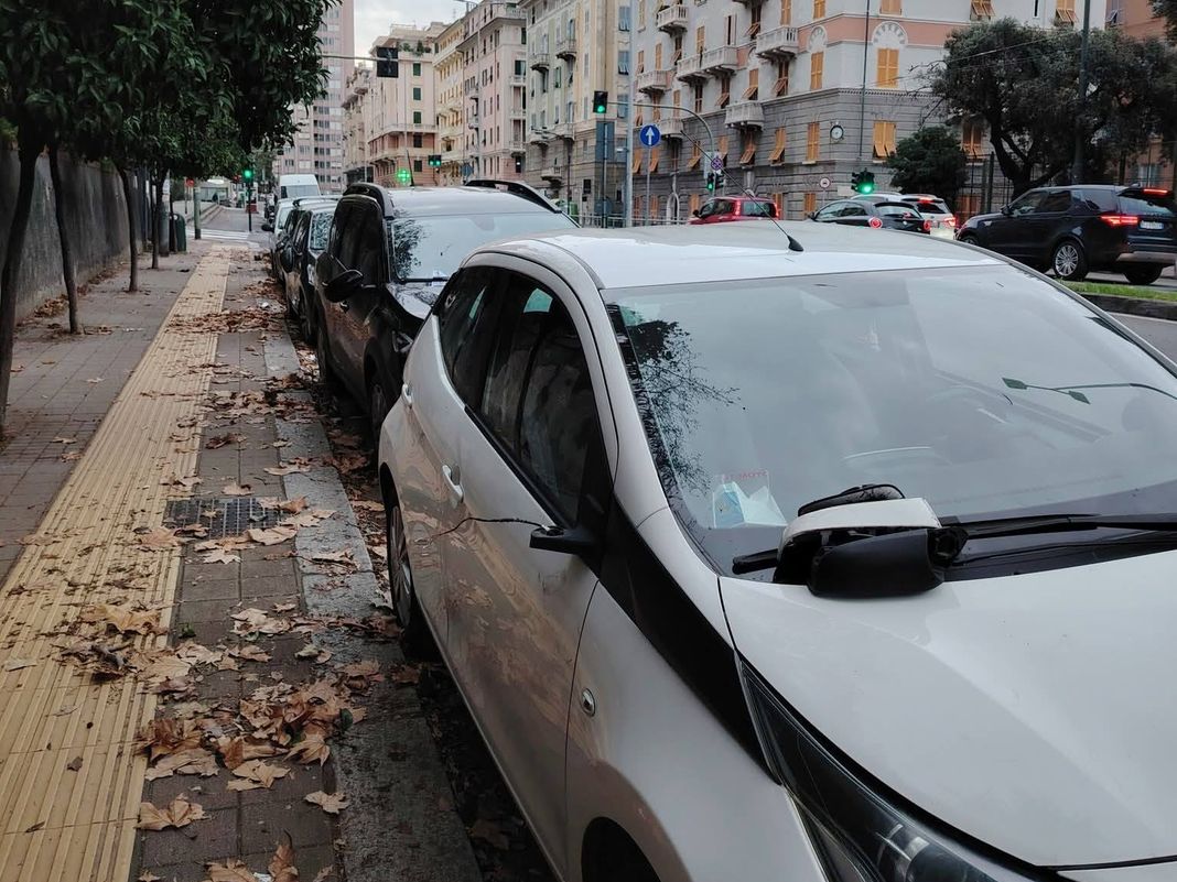 Sampierdarena auto danneggiate via Cantore