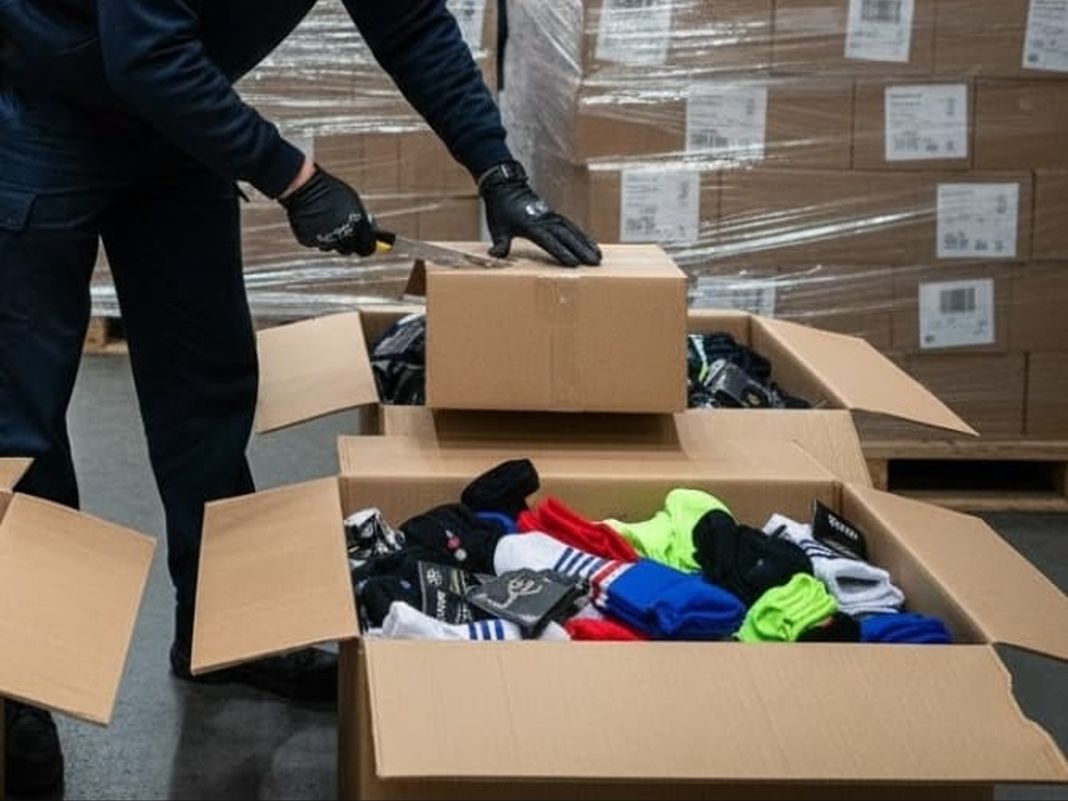 Ventimiglia, calze Puma tarocche, sequestrate 58mila paia ventimiglia false calze puma