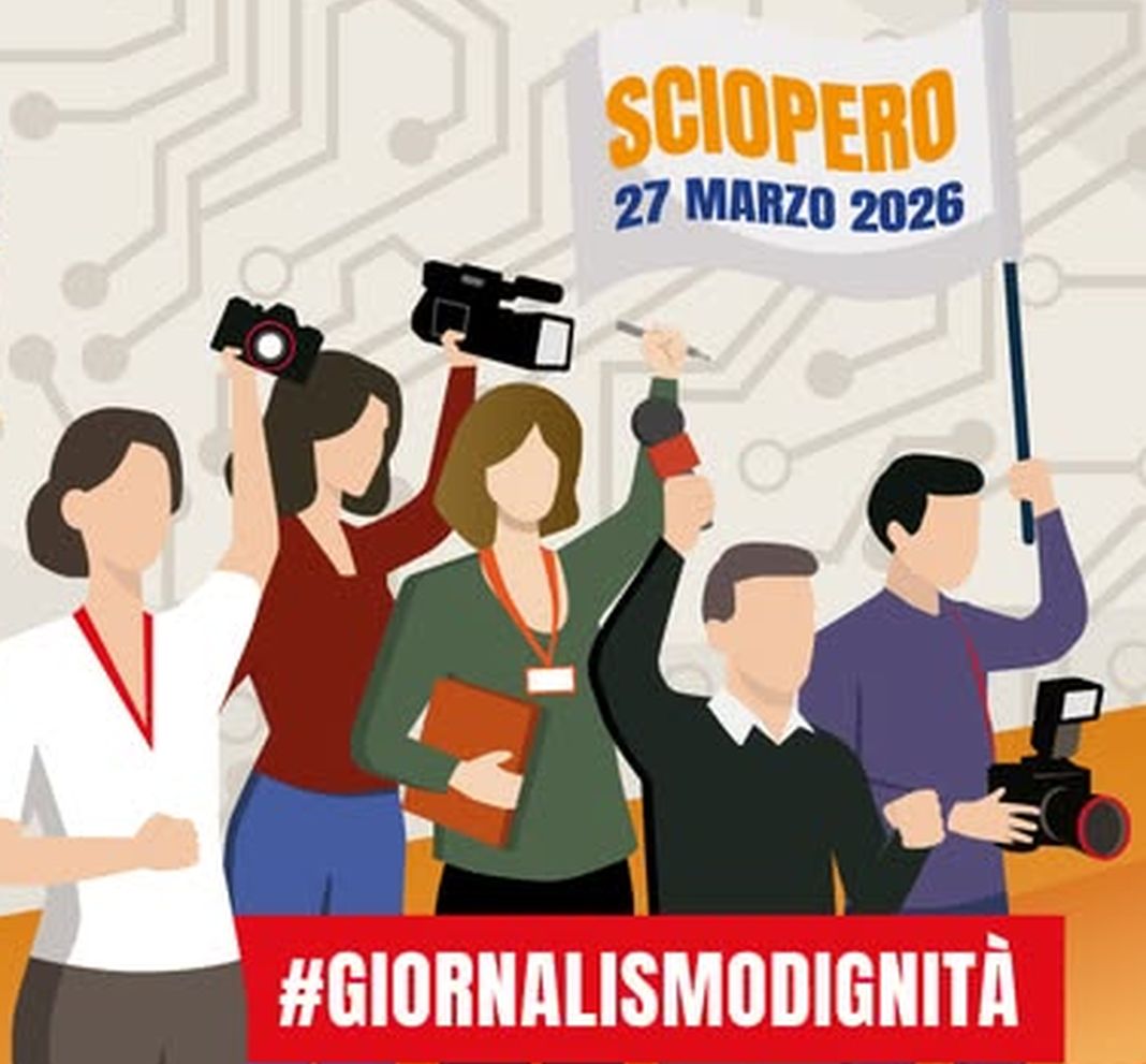 Giornalisti in sciopero per il rinnovo del Contratto sciopero giornalisti