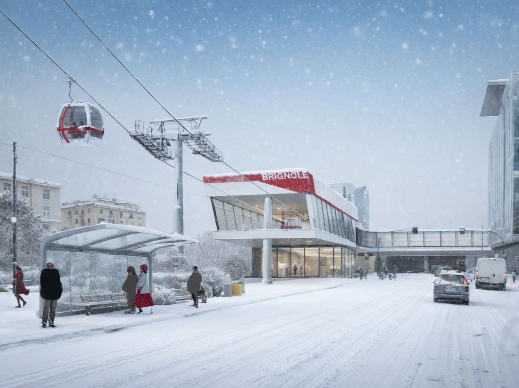 Funivia genova ironia nevicata