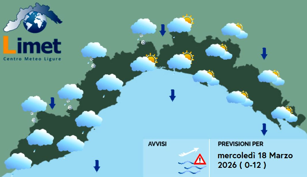 Meteo Liguria, tornano nuvole e freddo, ma solo temporaneamente meteo liguria 18 marz0 2026