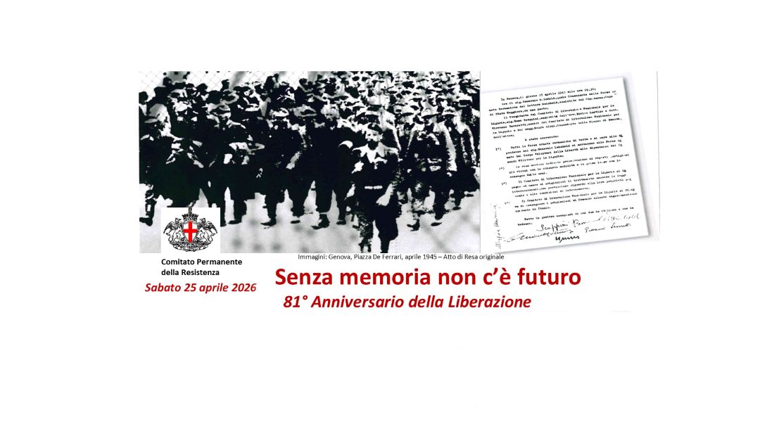 Genova celebra l’81° anniversario della Liberazione: il programma Eventi 25 Aprile 2026 Genova
