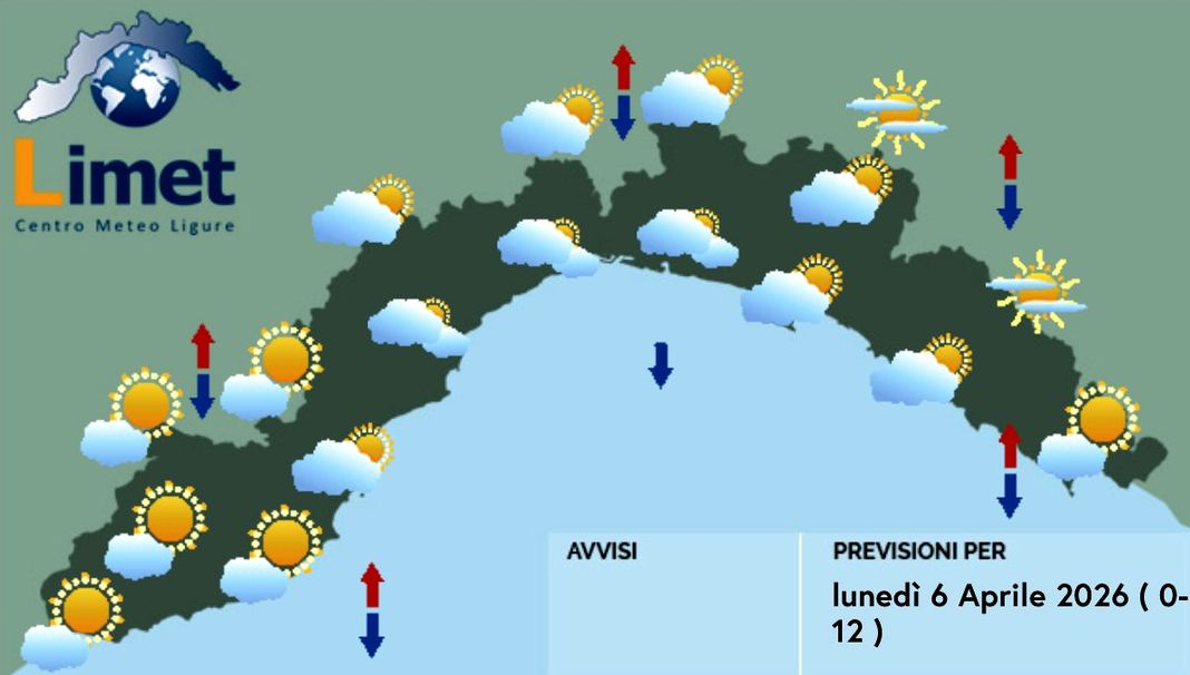 Meteo Liguria, Pasquetta con la maccaja, meglio nell’imperiese meteo liguria lunedì 6 aprile 2026