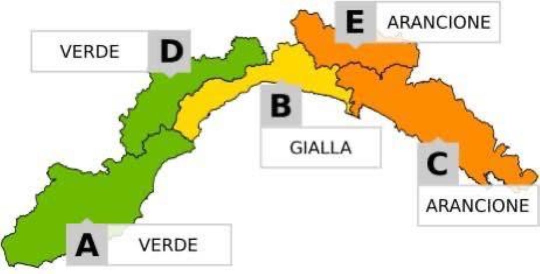 Maltempo Liguria, iniziata l’Allerta Arancione per temporali
