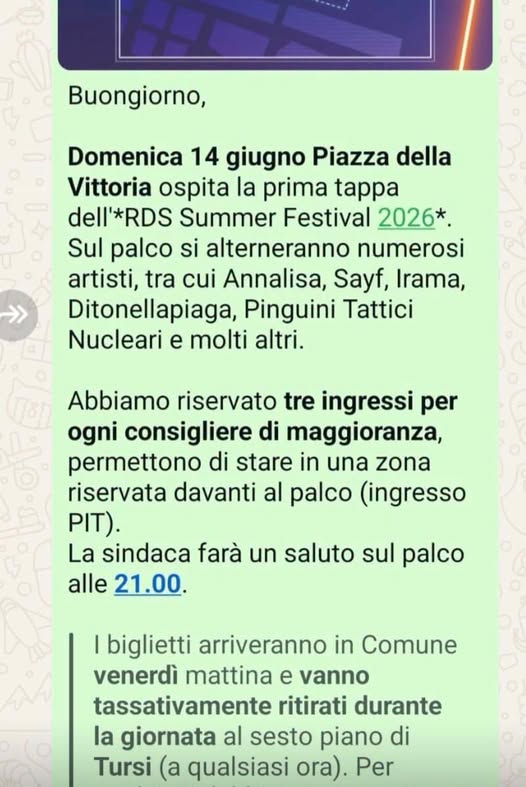 chat whatsapp biglietti concerto