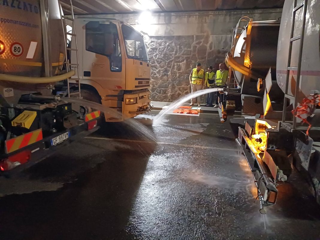 Genova, prove di allagamento per il sottopasso di Brin ora sbloccato sottopasso Brin ripulito
