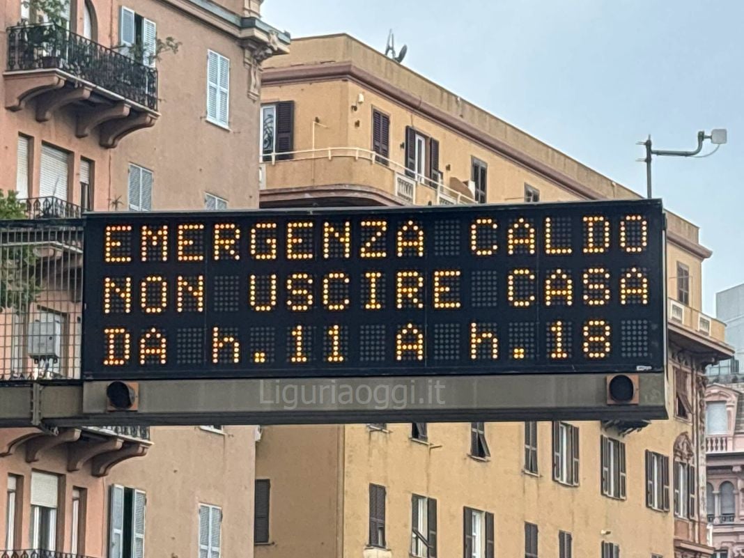 Genova, Bollino giallo per il caldo anche nel week end caldo genova pannello