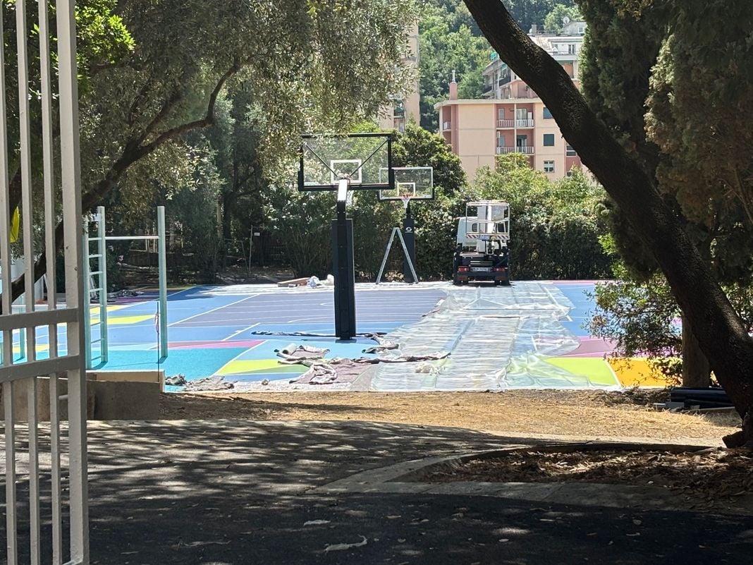 Marassi, ultimi preparativi ai Giardini Lamboglia, domani inaugura il ministro Abodi Marassi giardini Lambolgia lavori genova